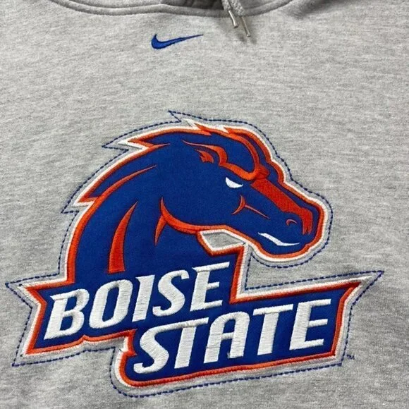 Vintage Nike center check hoodie sweatshirt Boise state broncos - Picture 2 of 5